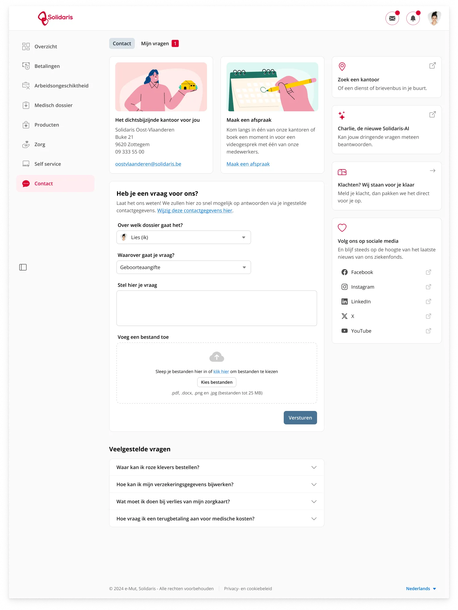 Customer zone, redesigned from scratch with a colleague